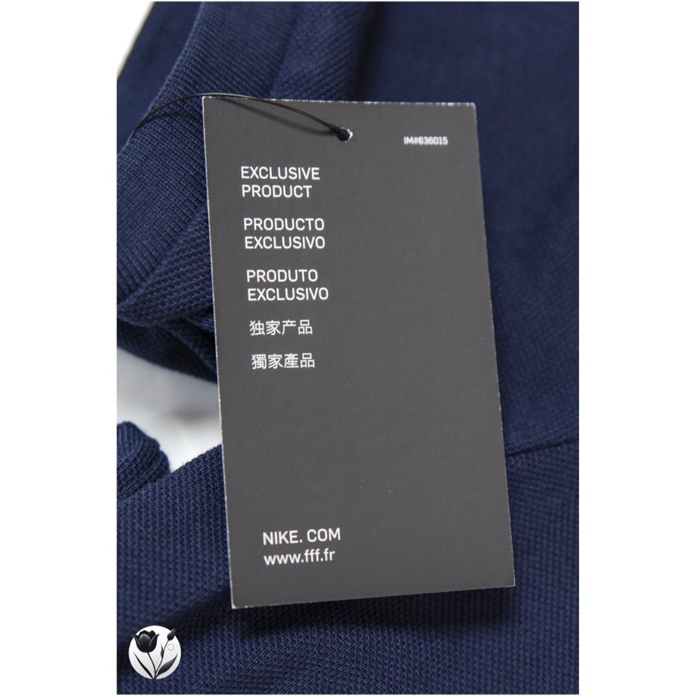 Men’s NWT Nike Polo S France National Team FFF Shirt Navy Blue Soccer World Cup - Picture 8 of 14